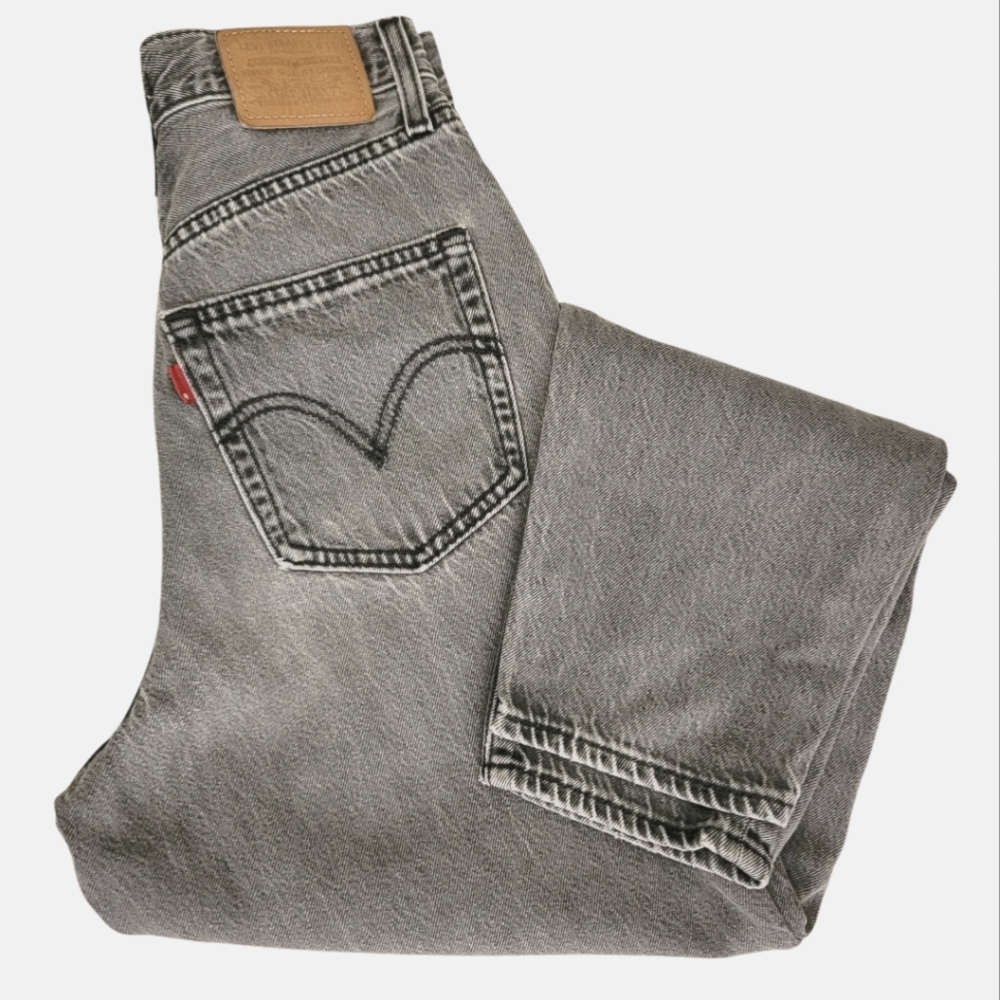 Levi’s High Loose Taper Jeans Black Grey Relaxed Fit Women’s W26 - Picture 12 of 17